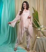 Rose Georgette and Shantone Tunic Palazzo