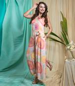 Rose Crepe & Shantone Jumpsuit