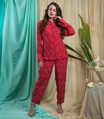 Viva Magenta Crepe Shantone Co-Ord Set