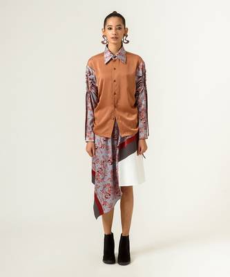 Dna Print Front Panelled Skirt 2