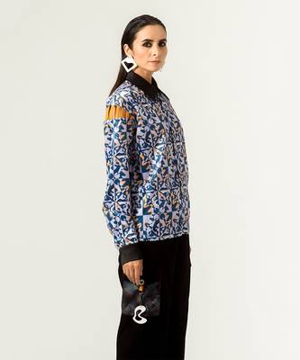 Unisex Rage Print Shoulder Detailed Shirt 3