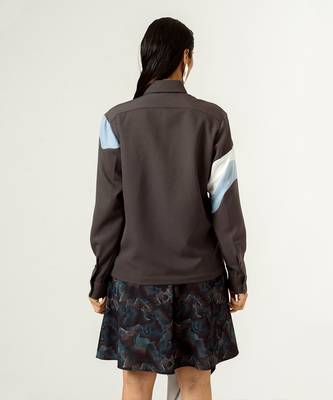 Unisex Grey Panelled Shirt 5