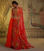 Tie Dye Dupatta Lehenga