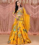 Lehenga Blouse Set With A Dupatta Embellished With Kori