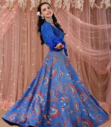 Cobalt Blue Victorian Lehenga