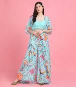 Aqua Cape Pallazo Set