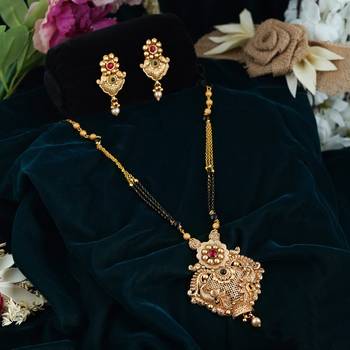 Multicolor american diamond mangalsutra 1