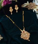 Multicolor american diamond mangalsutra