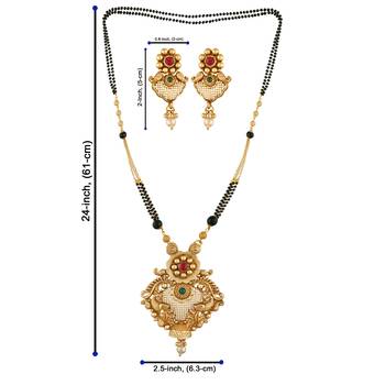 Multicolor american diamond mangalsutra 2