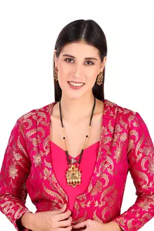 Multicolor american diamond mangalsutra