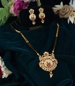 Multicolor american diamond mangalsutra