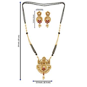 Multicolor american diamond mangalsutra 2