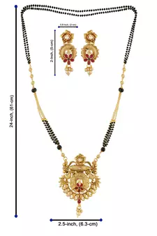 Multicolor american diamond mangalsutra