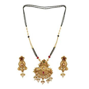 Multicolor american diamond mangalsutra 1
