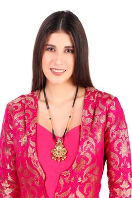 Multicolor american diamond mangalsutra 2