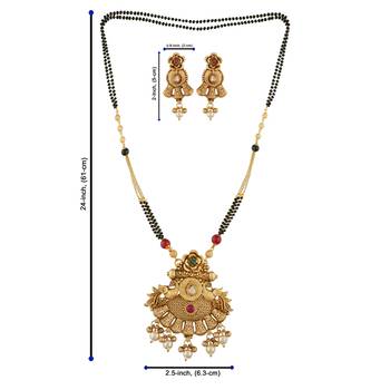 Multicolor american diamond mangalsutra 3