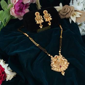 Multicolor american diamond mangalsutra 1