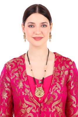 Multicolor american diamond mangalsutra 2