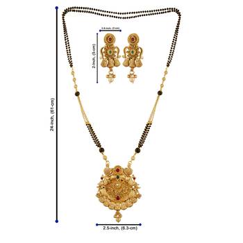 Multicolor american diamond mangalsutra 3