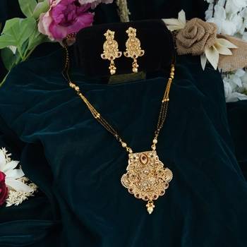 Multicolor american diamond mangalsutra 1