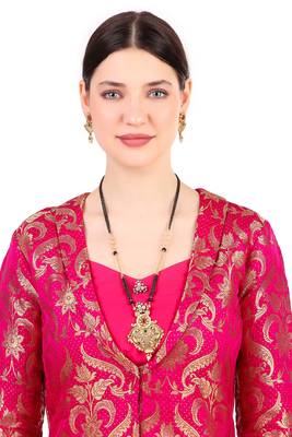 Multicolor american diamond mangalsutra 4