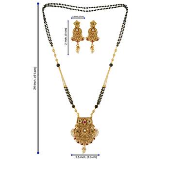 Multicolor american diamond mangalsutra 3