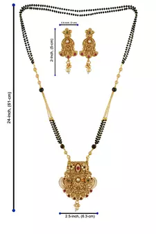 Multicolor american diamond mangalsutra
