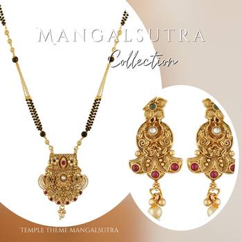 Multicolor american diamond mangalsutra 4