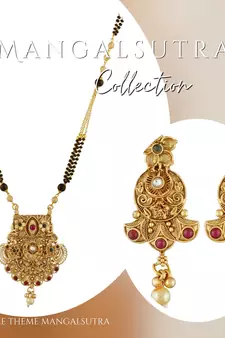Multicolor american diamond mangalsutra