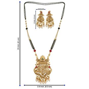 Multicolor american diamond mangalsutra 3