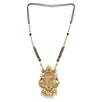 Multicolor american diamond mangalsutra 5