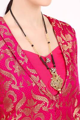 Multicolor american diamond mangalsutra 5