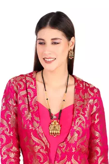 Multicolor american diamond mangalsutra