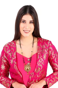 Multicolor american diamond mangalsutra