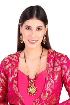 Multicolor american diamond mangalsutra 5
