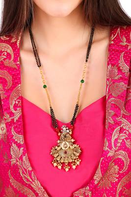 Multicolor american diamond mangalsutra 5