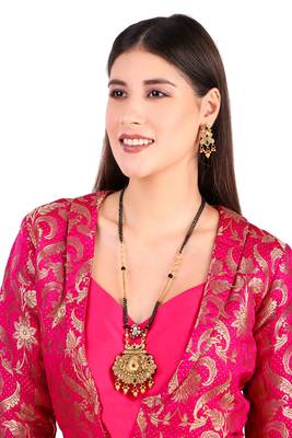Multicolor american diamond mangalsutra 5