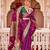 Magenta woven banarasi silk saree with blouse