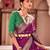 Magenta woven banarasi silk saree with blouse