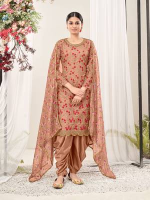Chiku embroidered net salwar 1