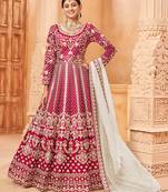 Ruby embroidered art silk salwar