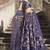 LAVENDER FLORAL PRINTE WITH SEQUINS EMBROIDERED WORK GEORGETTE FESTIVE & PARTY WEAR SEMI STITCHED LEHENGA