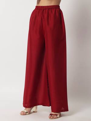 Maroon Co-ord Set with Cape 2