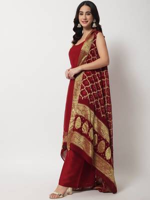 Maroon Co-ord Set with Cape 1