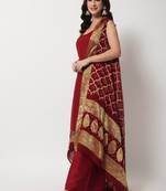 Maroon Co-ord Set with Cape