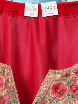 Vibrant pink Straight Velvet Kurti With Straight Pants 2