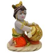 Chaque Decor Hand painted  Lord Krishna Idol Makhan Chor God Figurines