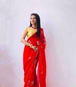 RED BEAUTIFUL SILK SAREEE