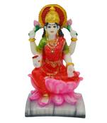 Chaque Decor Hand painted  Goddess Mata Laxmi Idol for Pooja Room Decoration