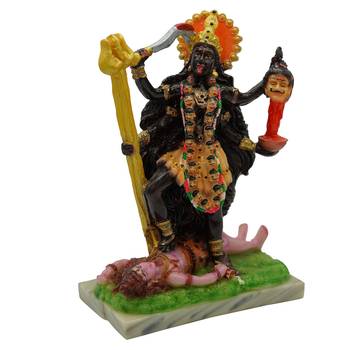 Chaque Decor Hand painted  Goddess Kali Mata Idol For Home Decoration 3